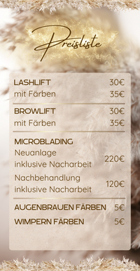 Browlift Lashlift Microblading Färben